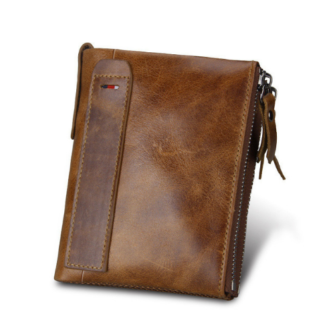 Men's Anti-theft brush leather wallet