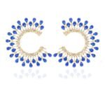 C- Shaped Crystal Color Earrings